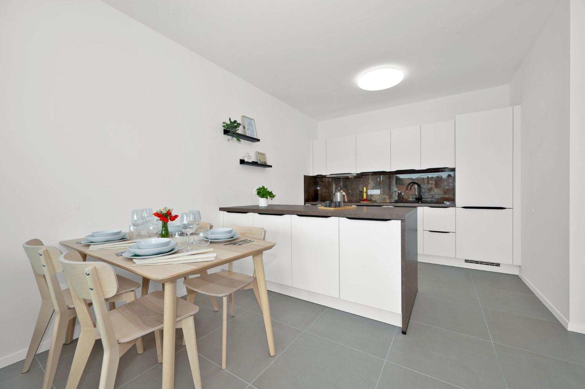 Fully Equipped Apartments With Terraces, Free Garage Parking, Netflix & Ac - By Apartmany Slapanice Cz Экстерьер фото